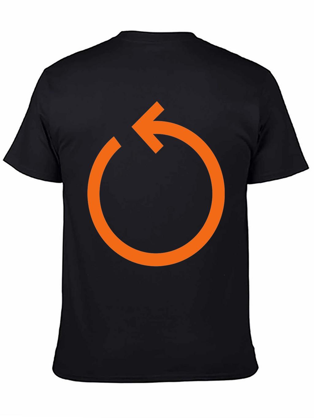 Orange Rotate Arrow Graphic T-Shirt