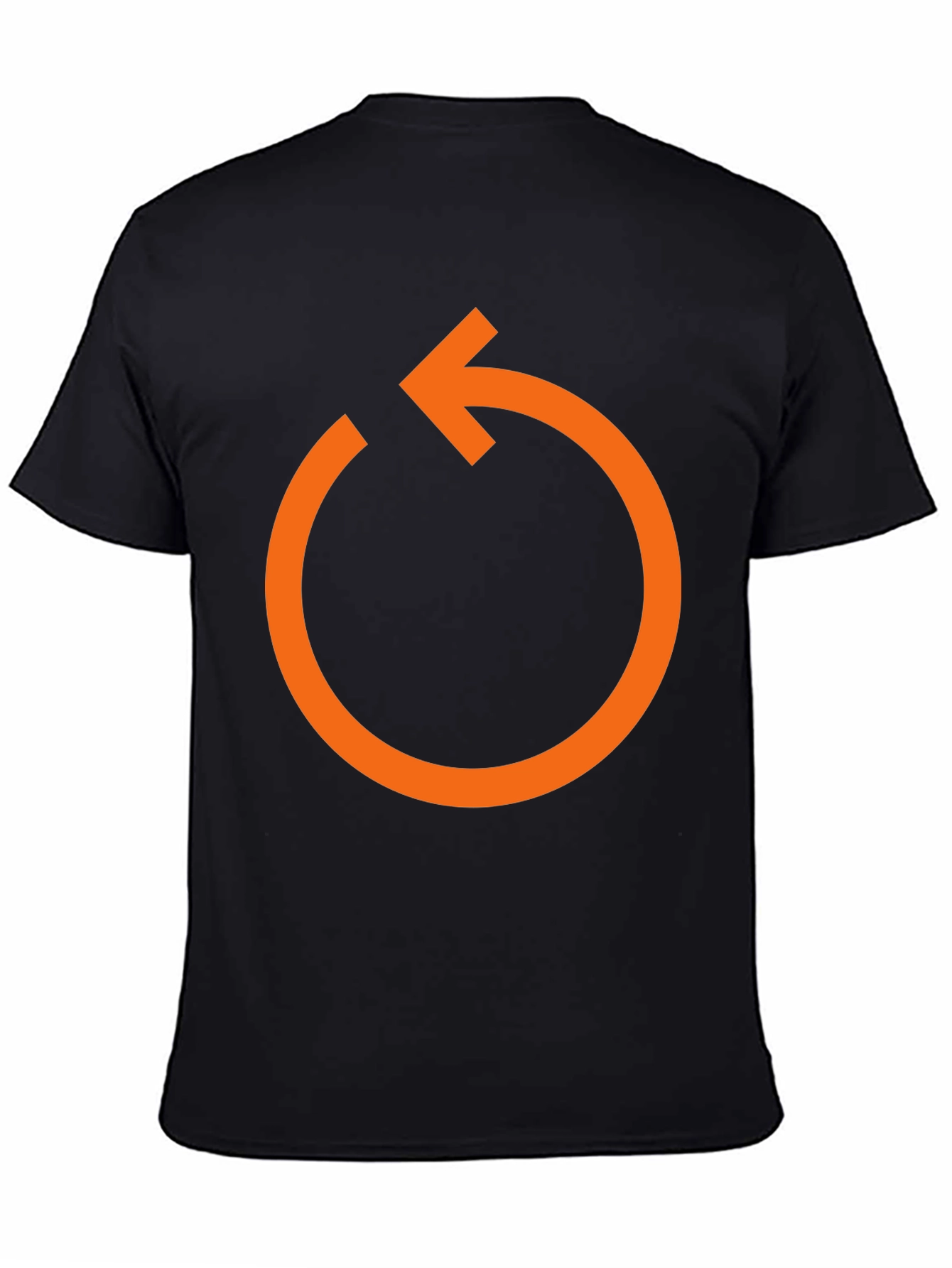 Orange Rotate Arrow Graphic T-Shirt