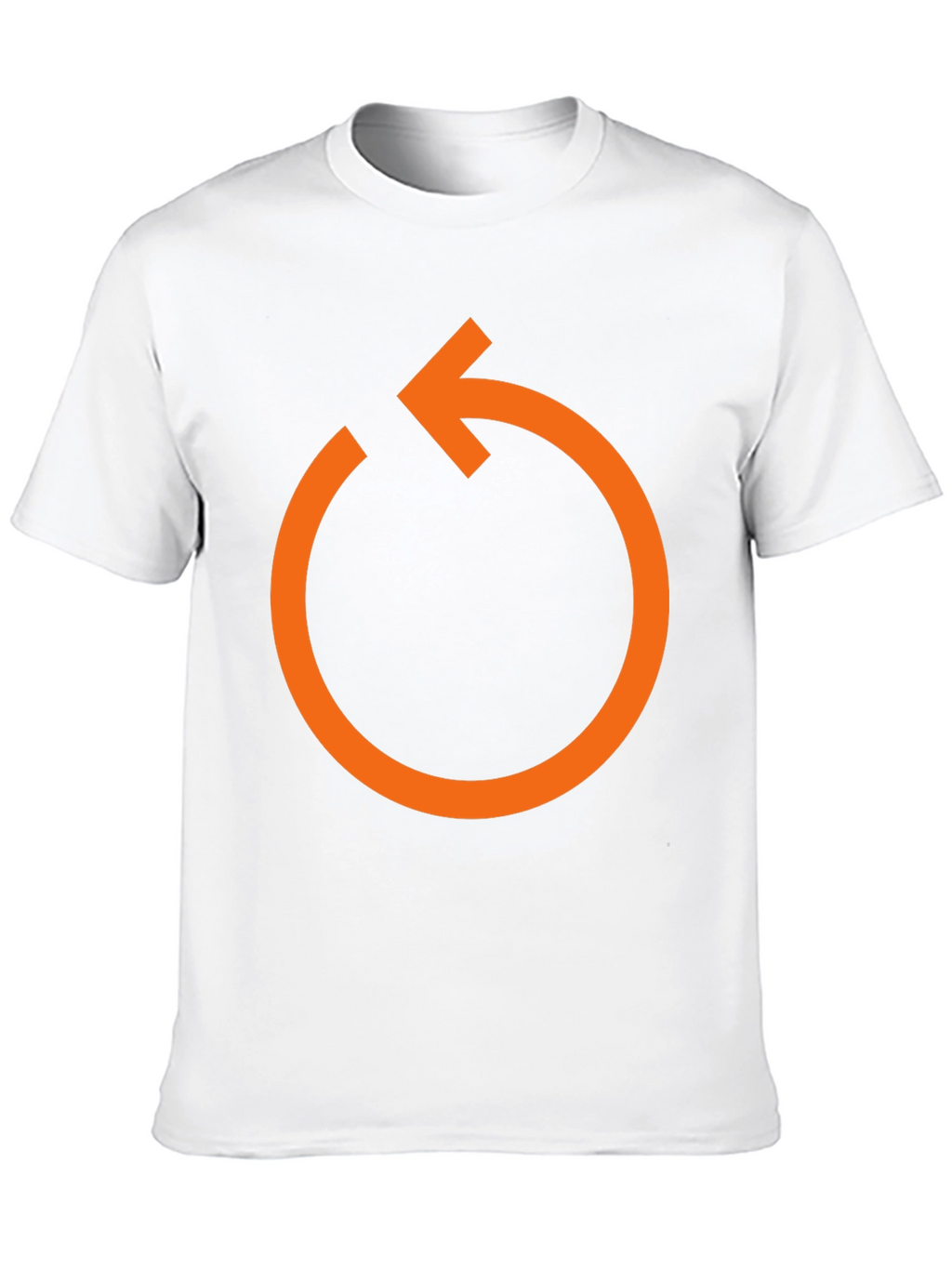 Orange Rotate Arrow Graphic T-Shirt