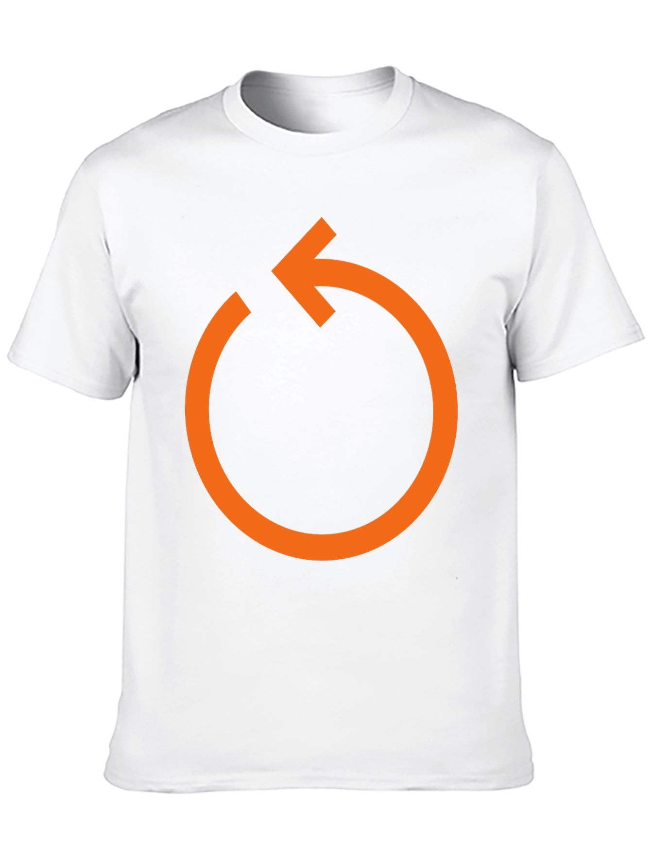 Orange Rotate Arrow Graphic T-Shirt