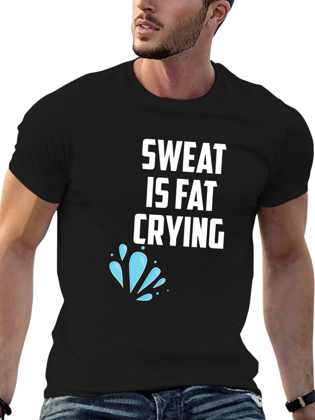 Sweat is Fat Crying Graphic Tee