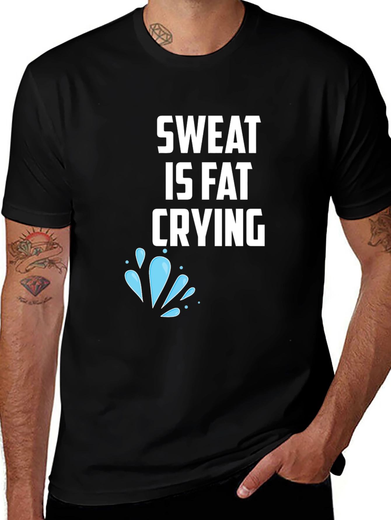 Sweat is Fat Crying Graphic Tee