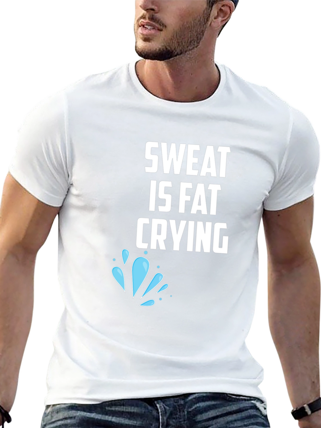 Sweat is Fat Crying Graphic Tee