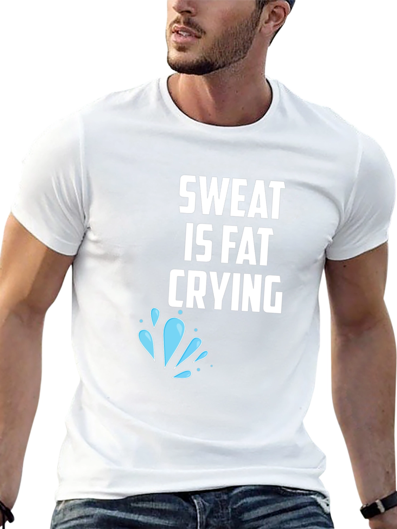 Sweat is Fat Crying Graphic Tee