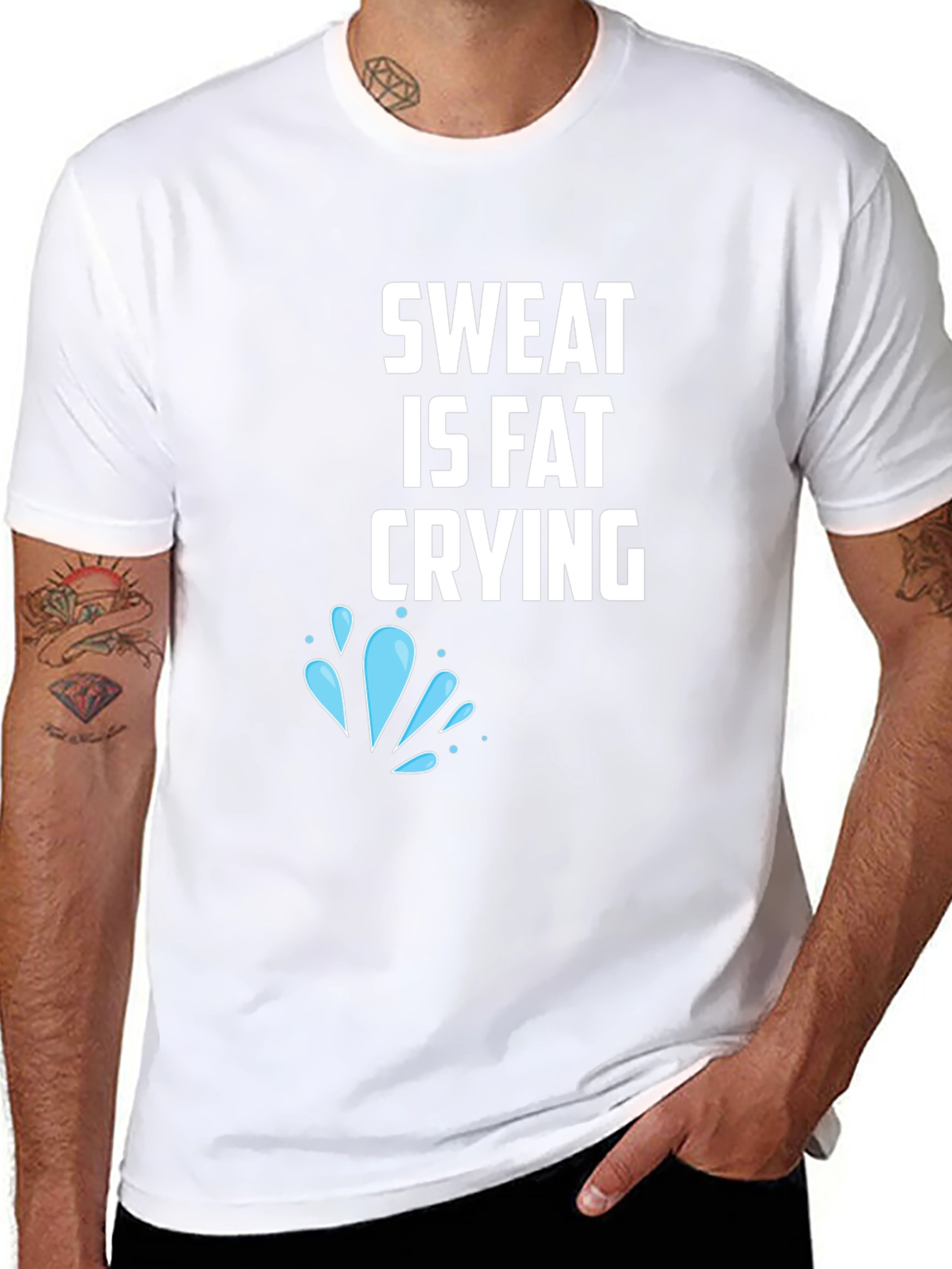 Sweat is Fat Crying Graphic Tee