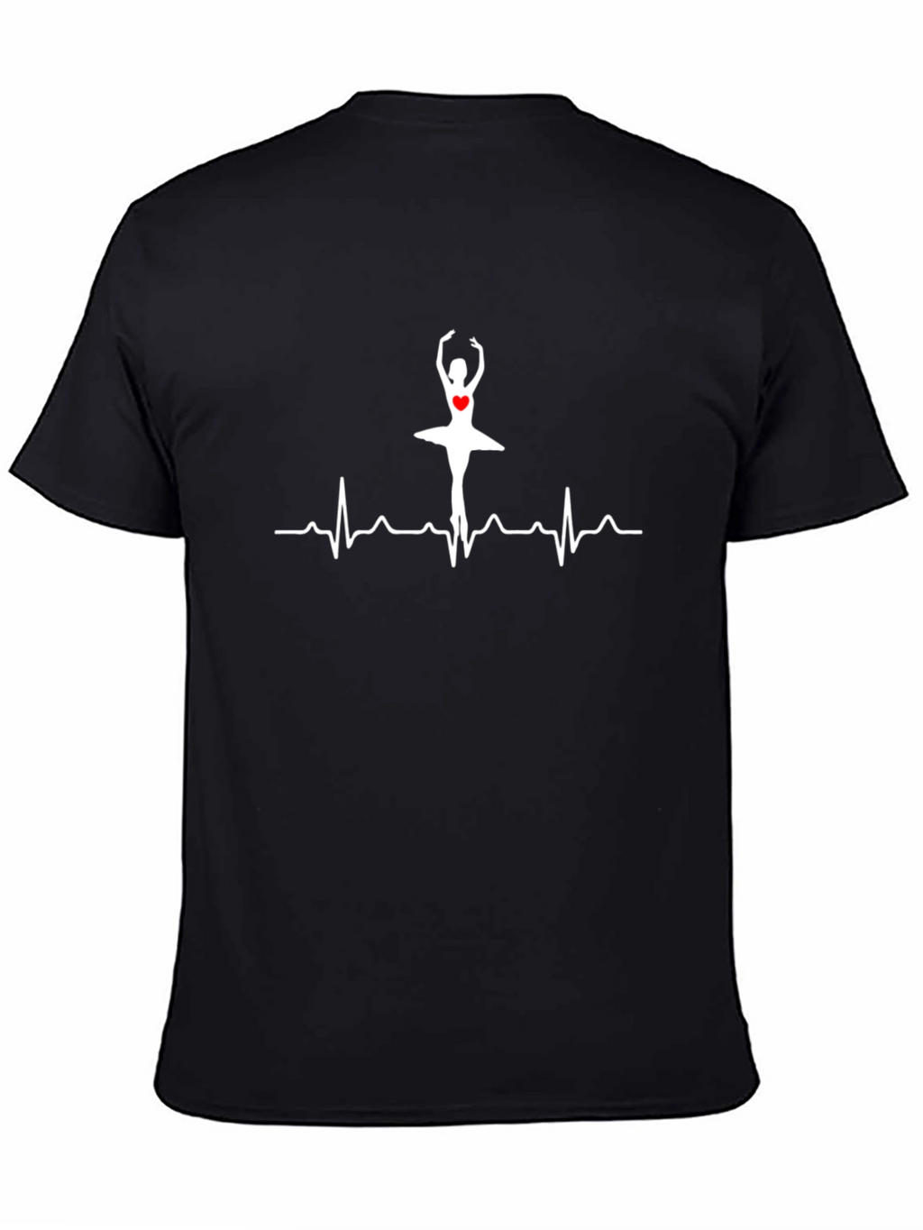 Ballerina Heartbeat Graphic Tee - Dance Lovers Shirt