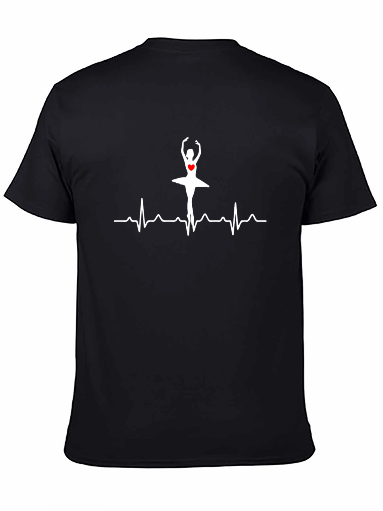 Ballerina Heartbeat Graphic Tee - Dance Lovers Shirt