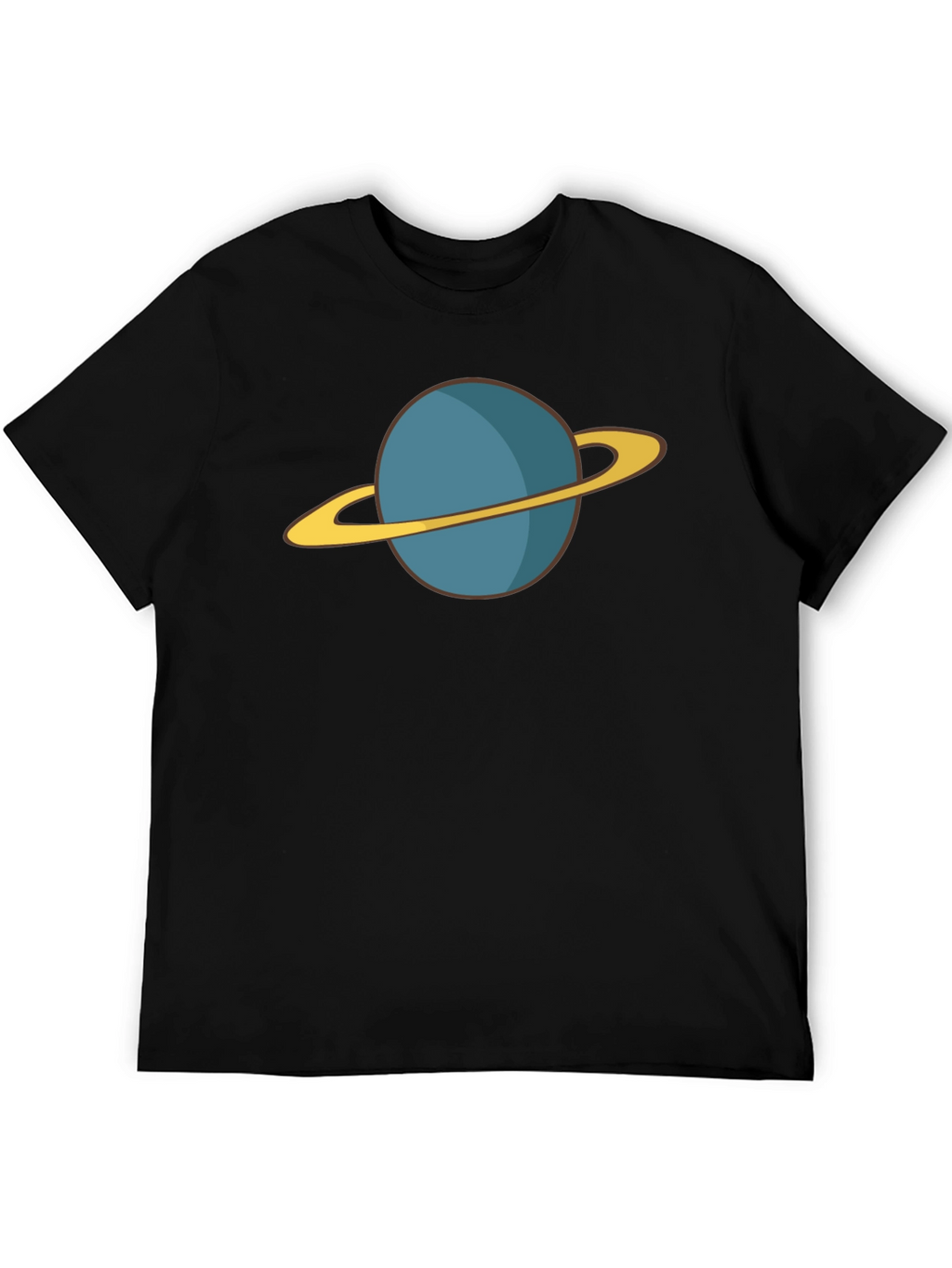 Planet Saturn Graphic Tee - Black