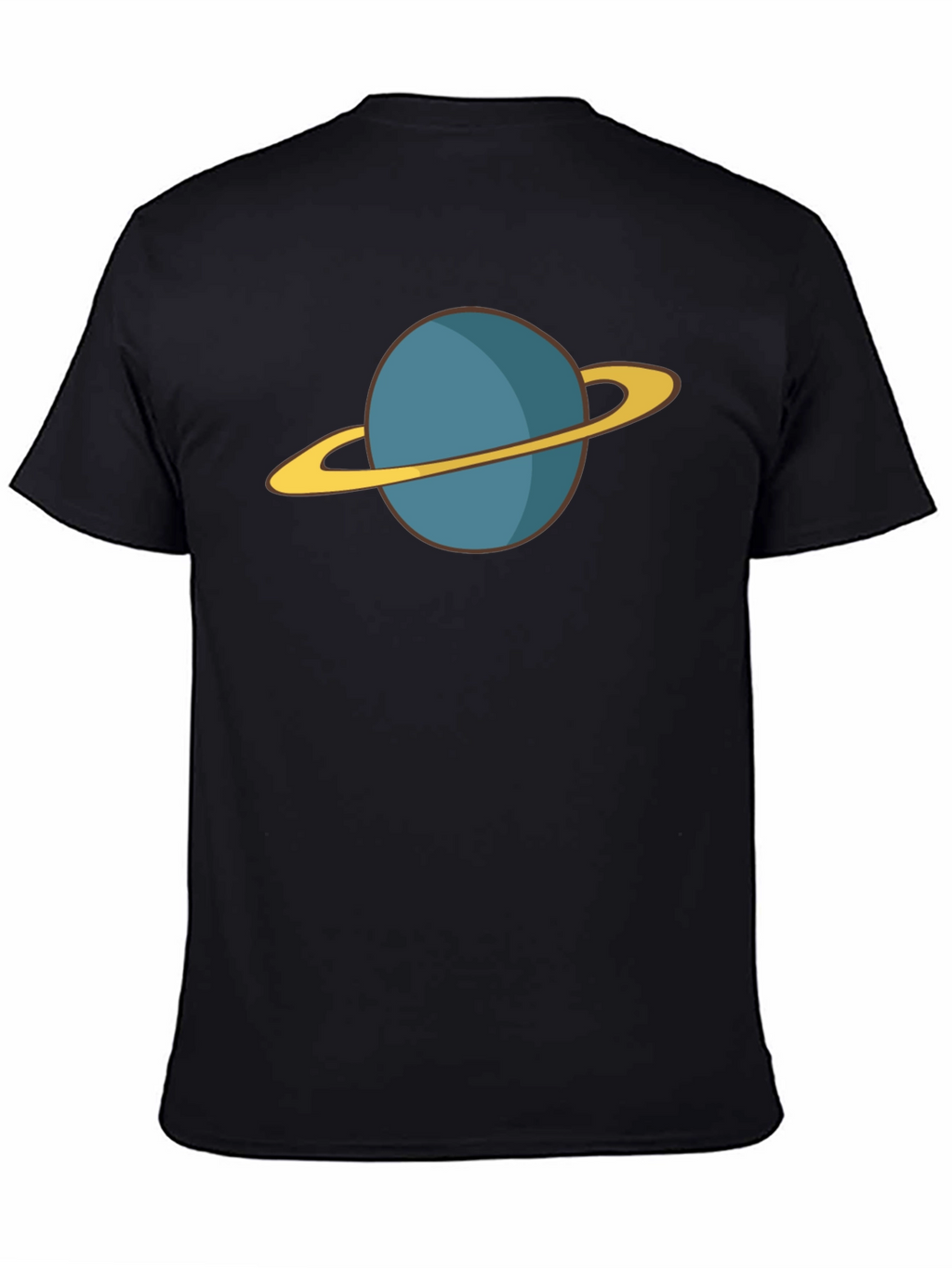 Planet Saturn Graphic Tee - Black