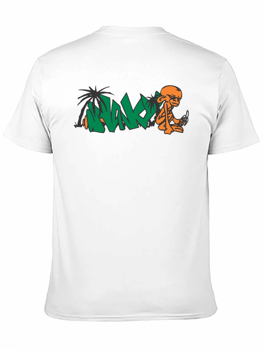 Cool Black T-Shirt with Orange Monkey Graphic