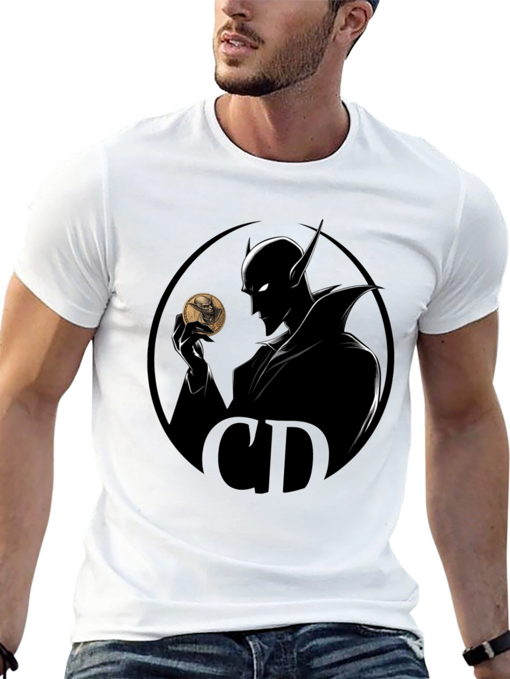 Mystic Coin T-Shirt - Shadowy Design