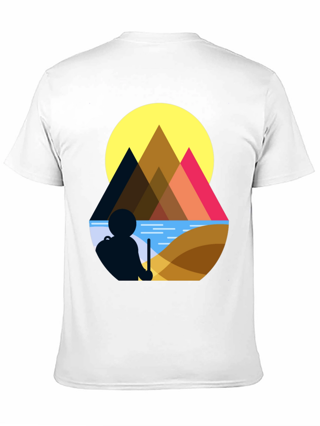 Geometric Mountain Scene Graphic Tee