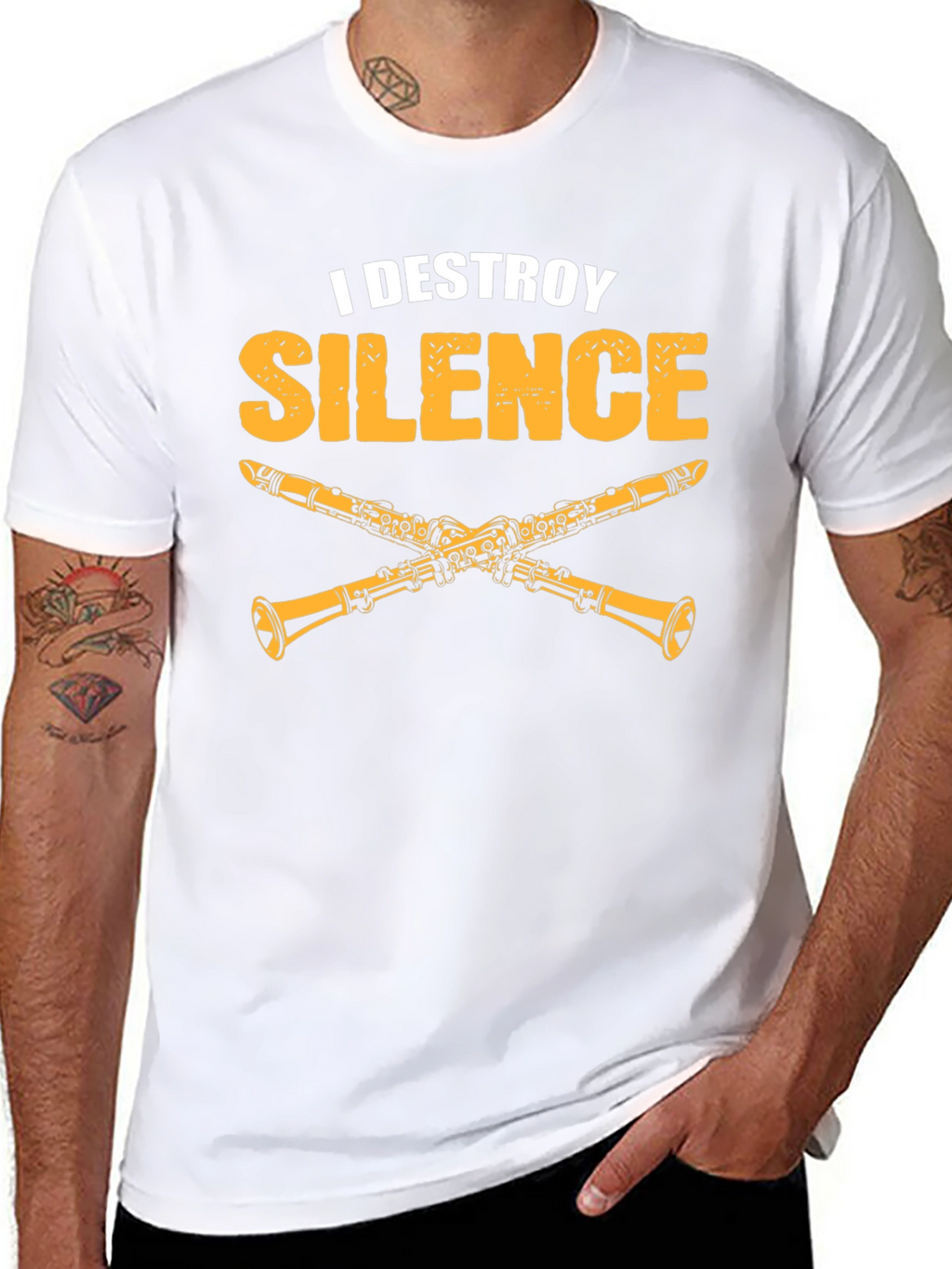 I Destroy Silence Clarinet T-Shirt