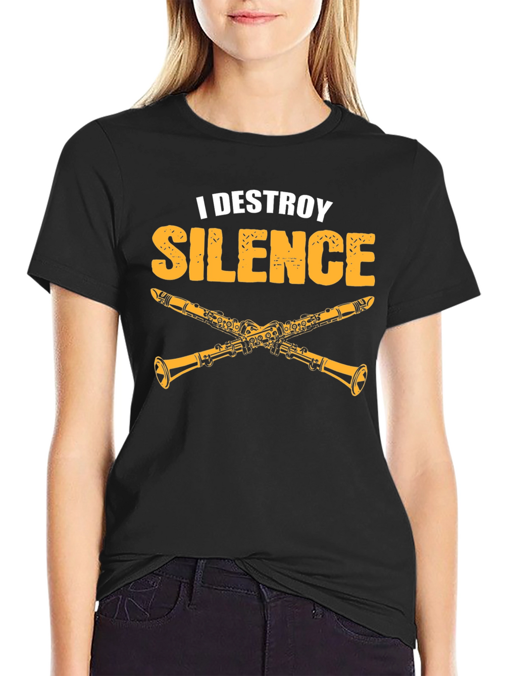 I Destroy Silence Clarinet T-Shirt