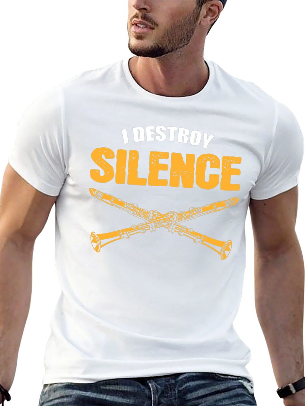 I Destroy Silence Clarinet T-Shirt