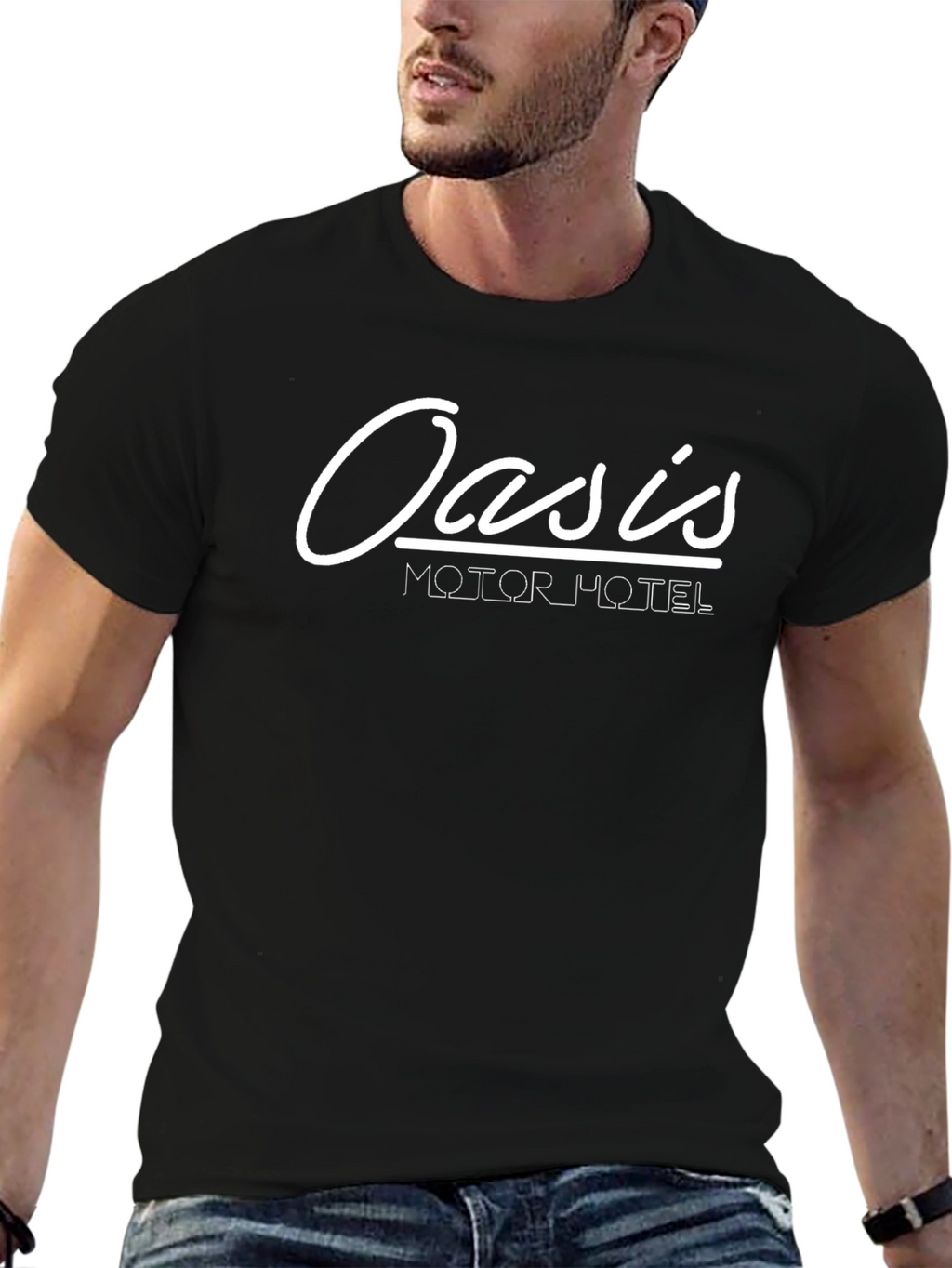 Oasis Motor Hotel Black T-Shirt