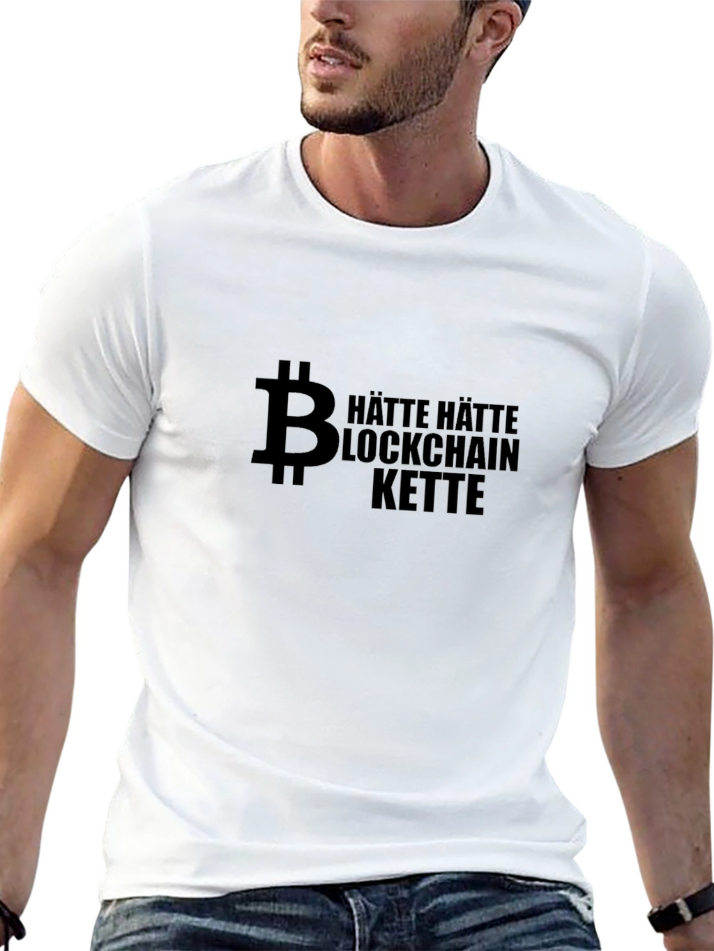Bitcoin Hätte Hätte Blockchain Kette T-Shirt
