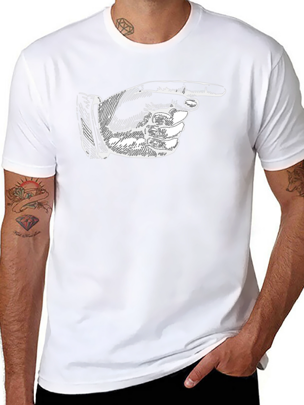 Pointing Finger Graphic T-Shirt - Classic Black Tee