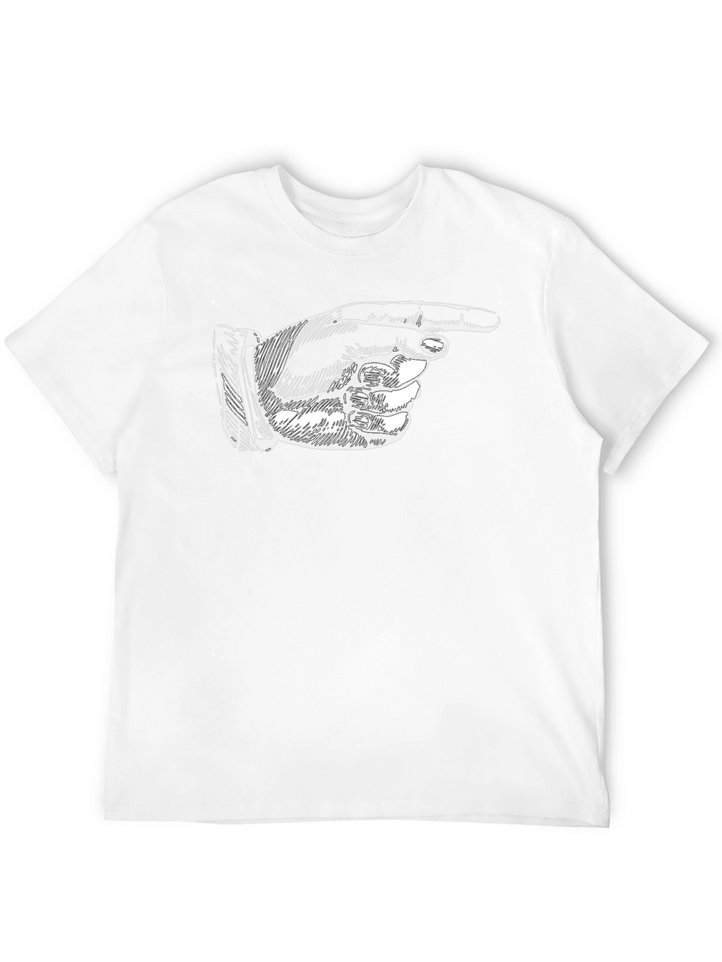 Pointing Finger Graphic T-Shirt - Classic Black Tee