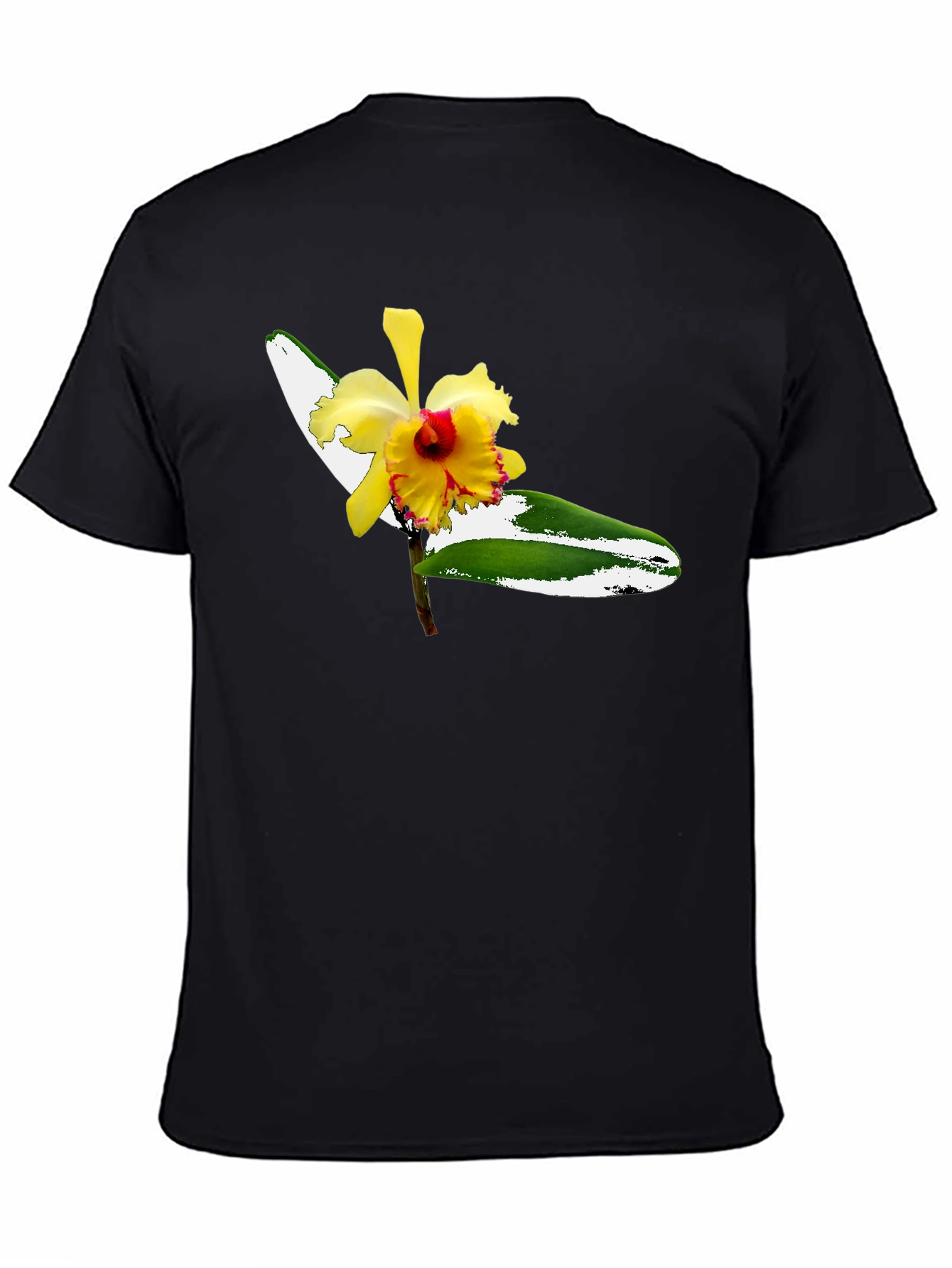 Floral Graphic Tee - Mens Black T-Shirt