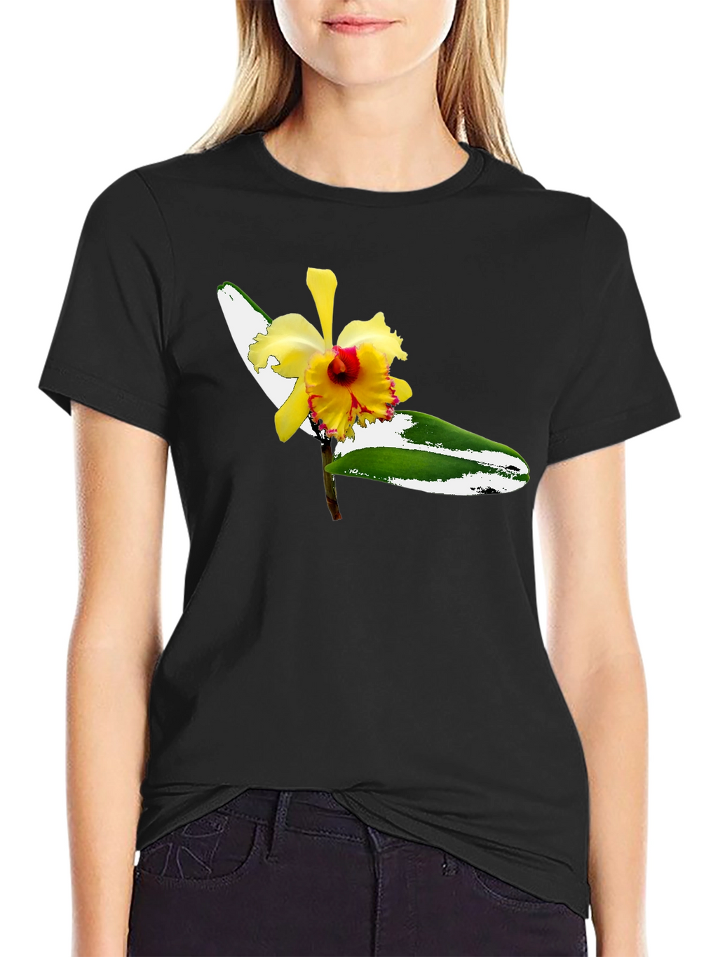 Floral Graphic Tee - Mens Black T-Shirt