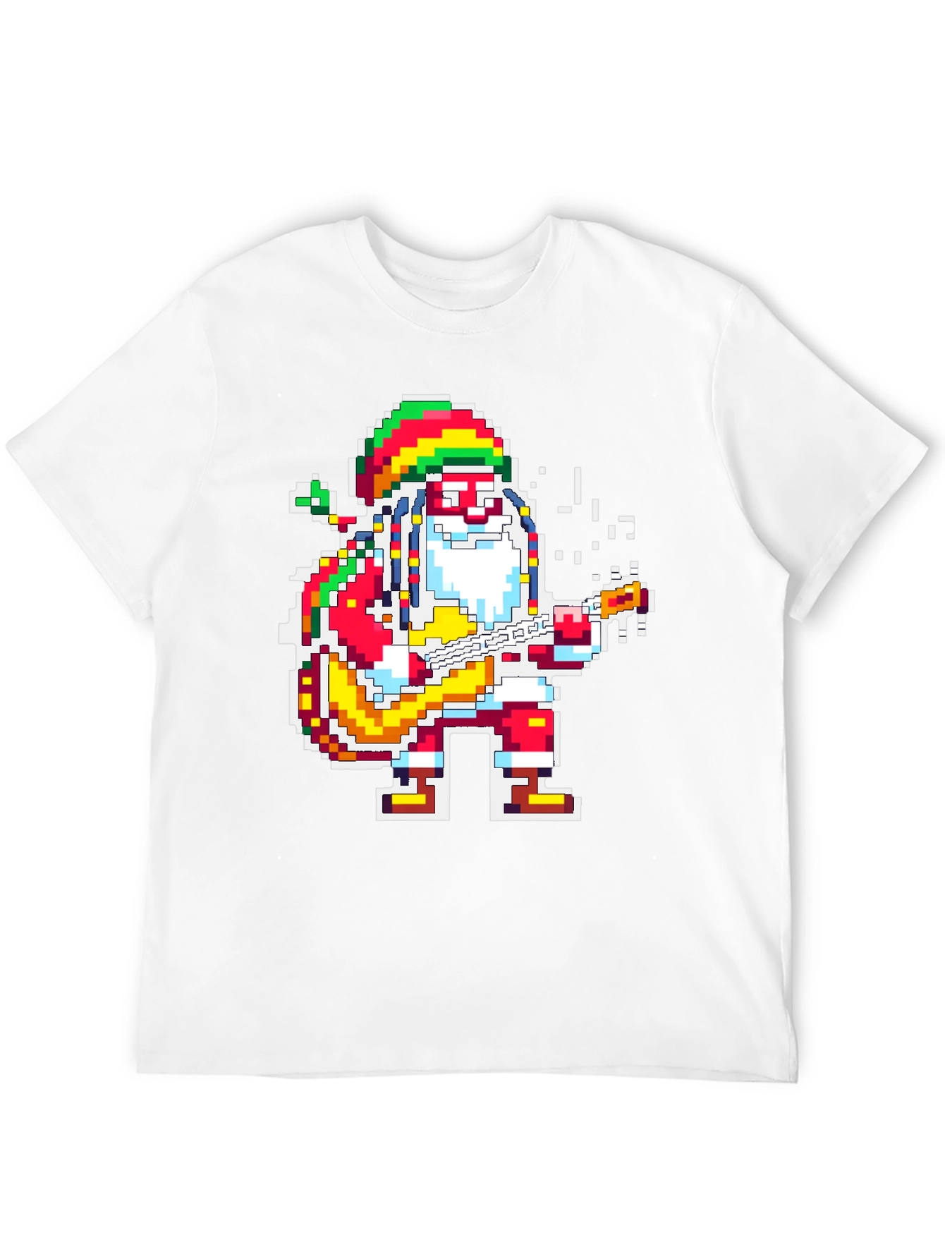 Rasta Santa T-Shirt - Pixel Holiday Style
