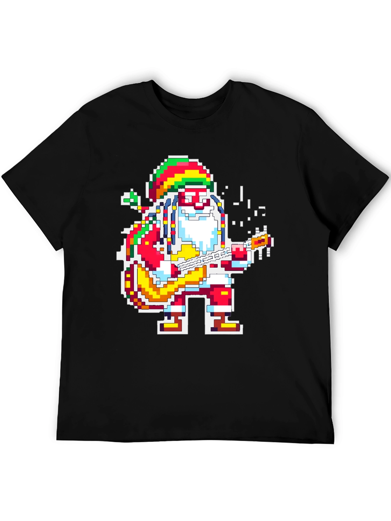 Rasta Santa T-Shirt - Pixel Holiday Style
