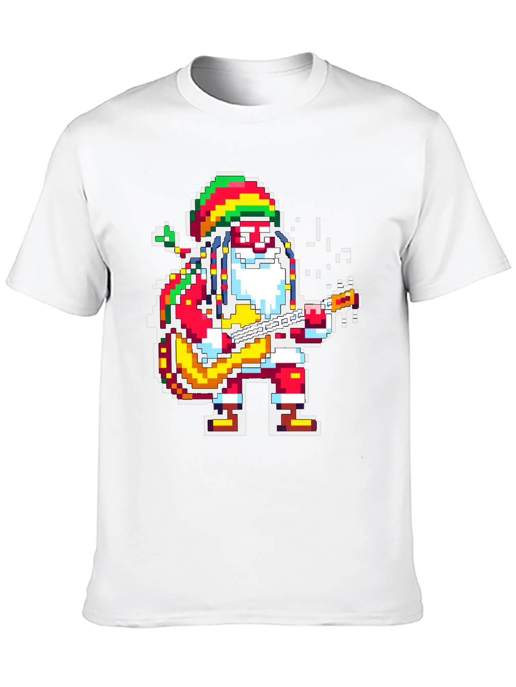 Rasta Santa T-Shirt - Pixel Holiday Style