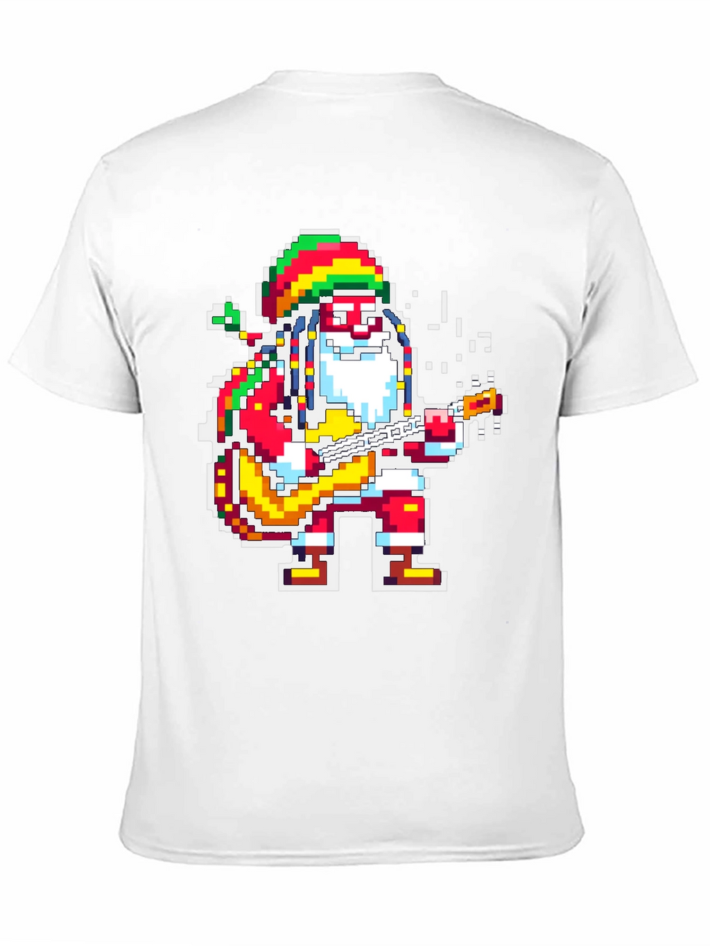 Rasta Santa T-Shirt - Pixel Holiday Style