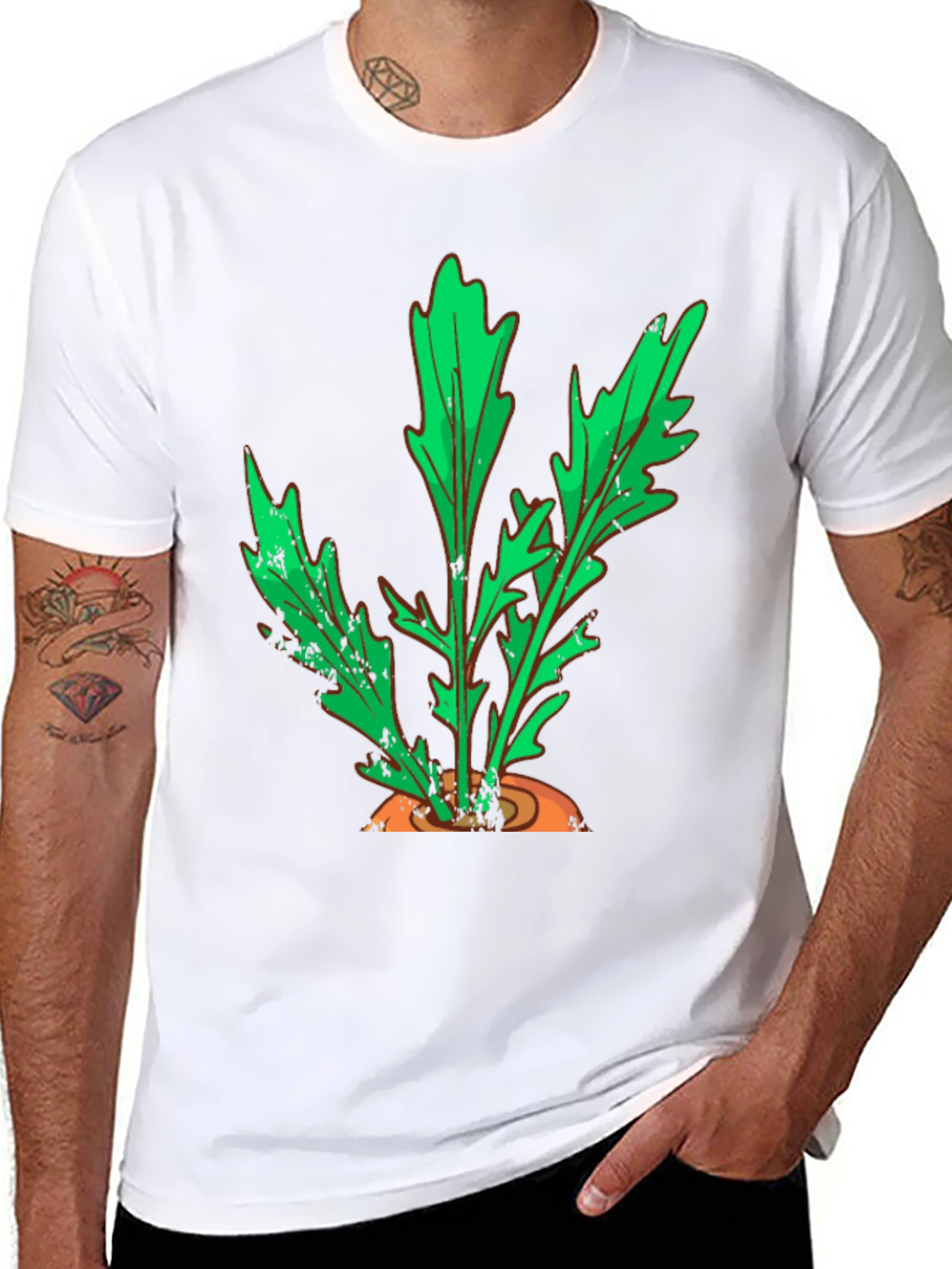 Carrot Top Graphic Tee - Black Cotton T-Shirt