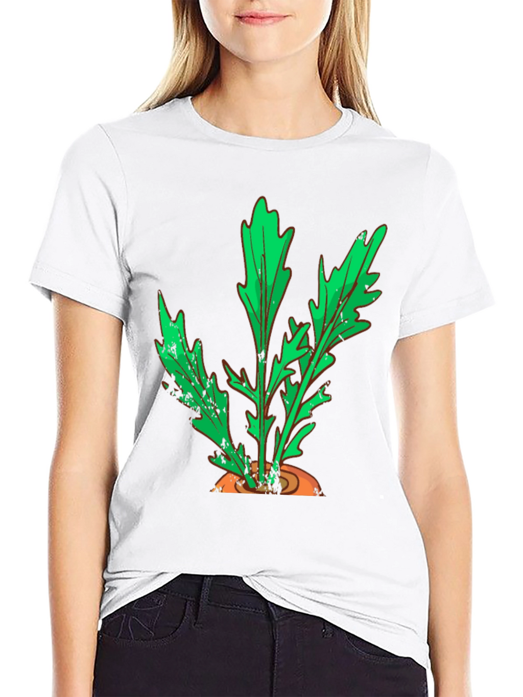 Carrot Top Graphic Tee - Black Cotton T-Shirt