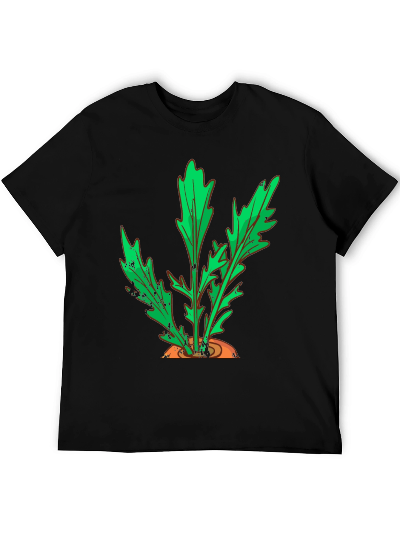 Carrot Top Graphic Tee - Black Cotton T-Shirt