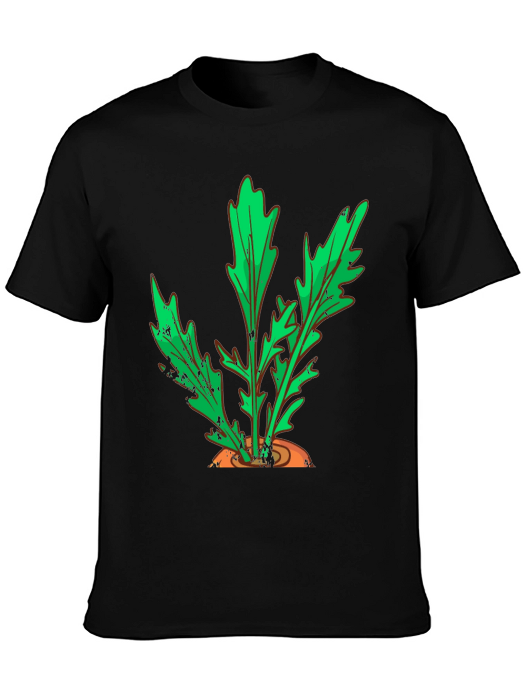 Carrot Top Graphic Tee - Black Cotton T-Shirt