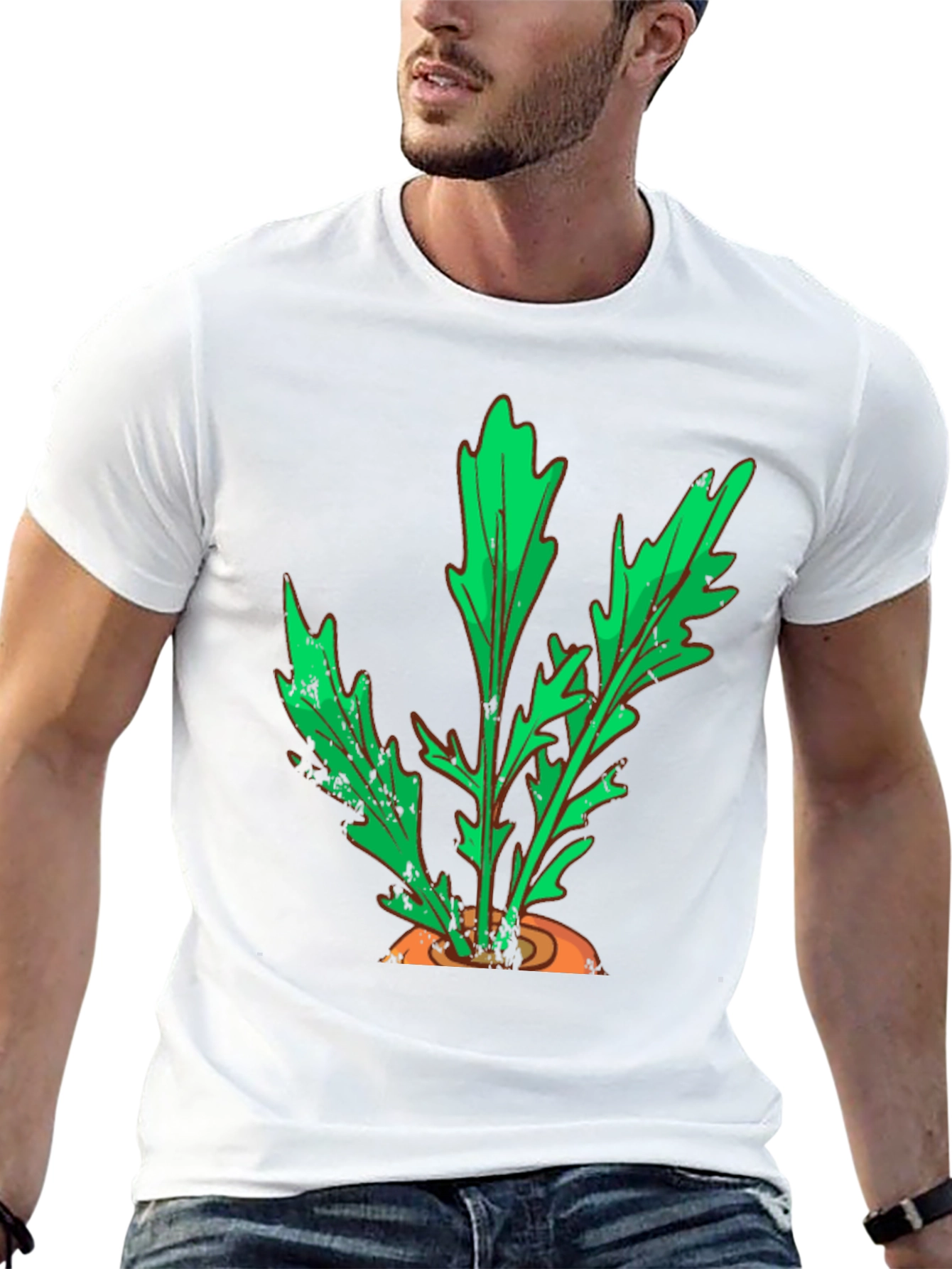 Carrot Top Graphic Tee - Black Cotton T-Shirt