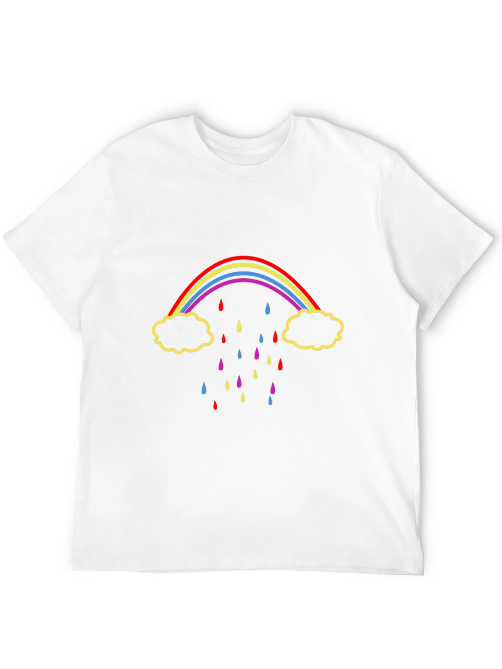 Rainbow Rain Black T-Shirt
