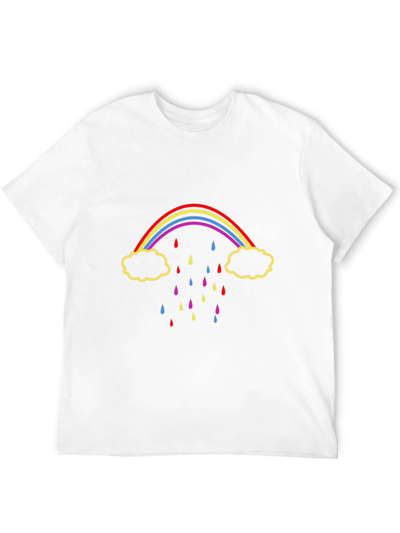 Rainbow Rain Black T-Shirt