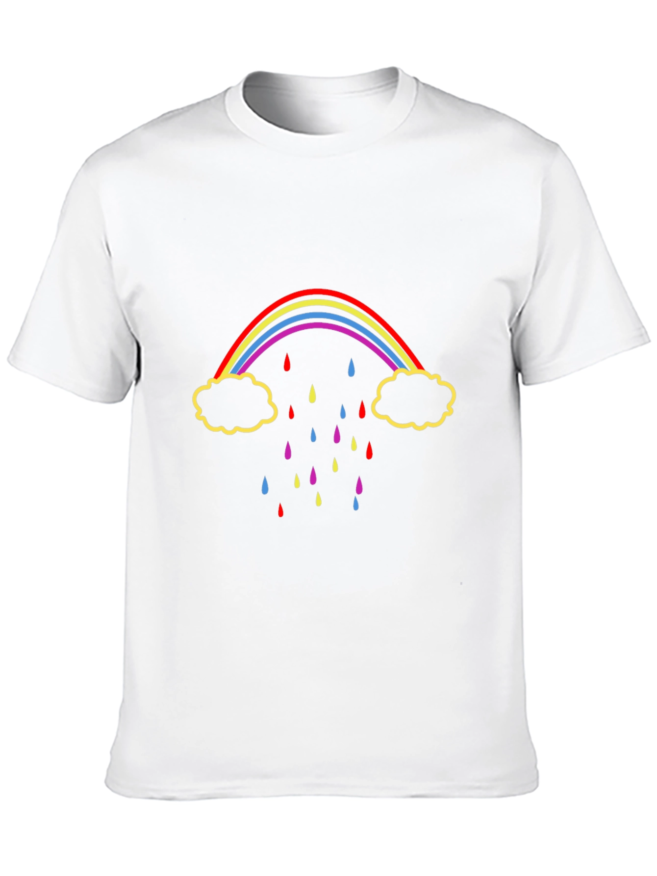 Rainbow Rain Black T-Shirt