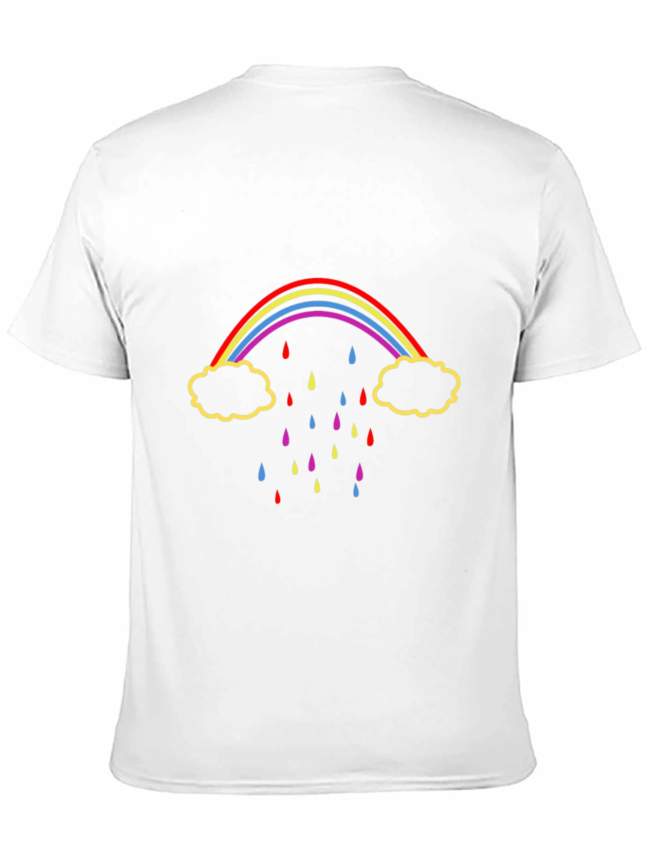 Rainbow Rain Black T-Shirt