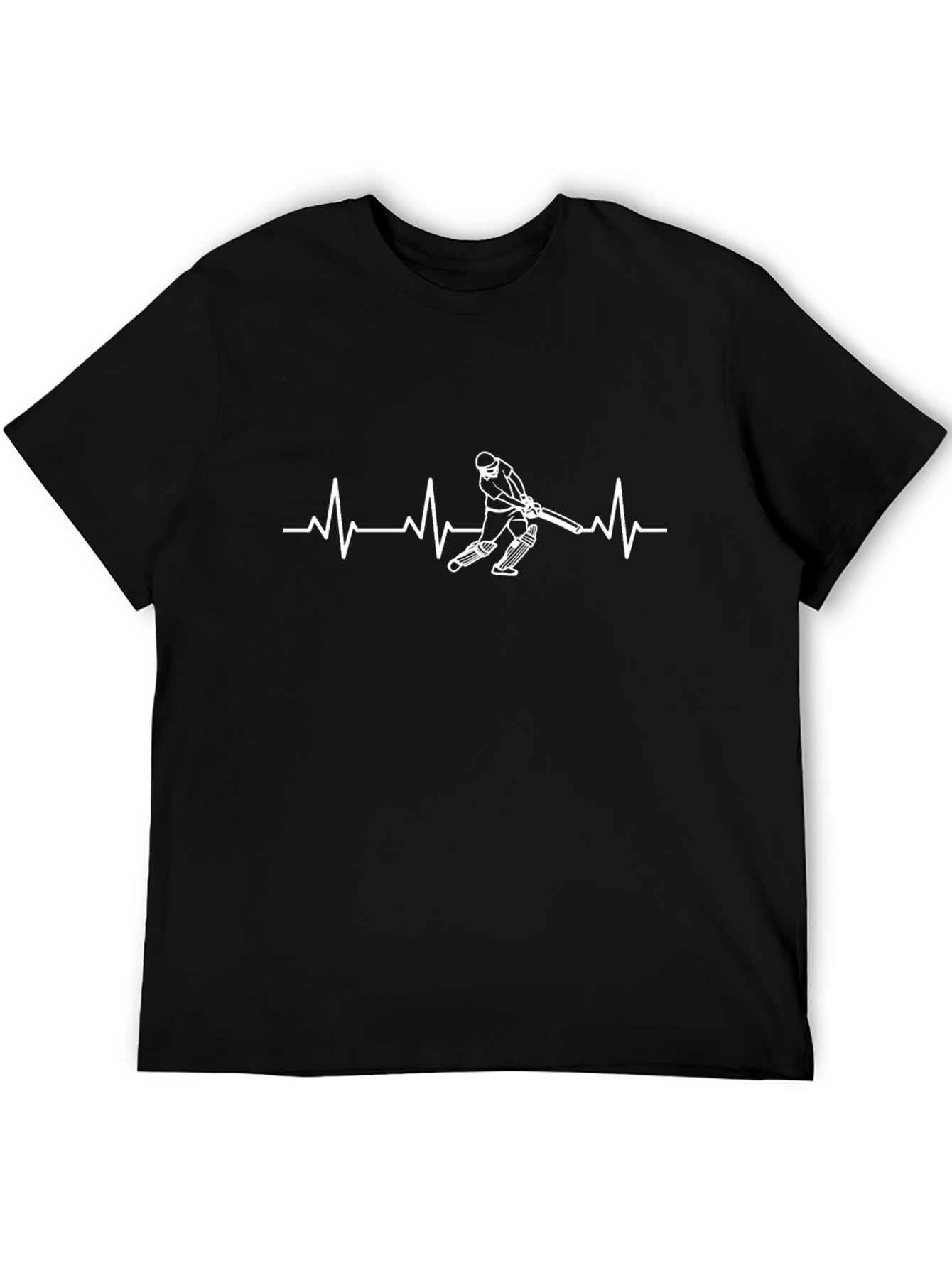 Cricket Heartbeat Graphic Tee - Black Cotton