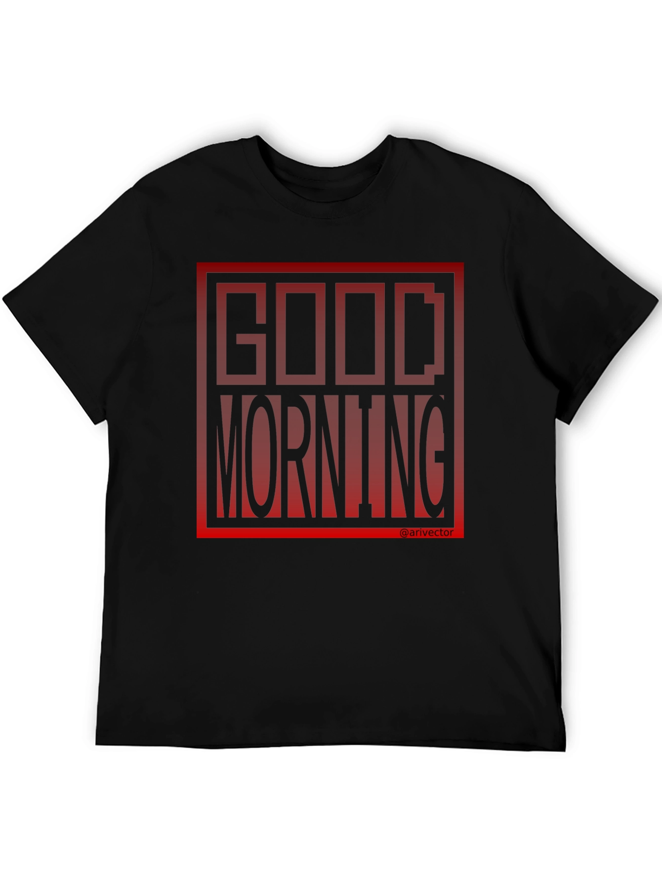Good Morning Black Graphic Tee