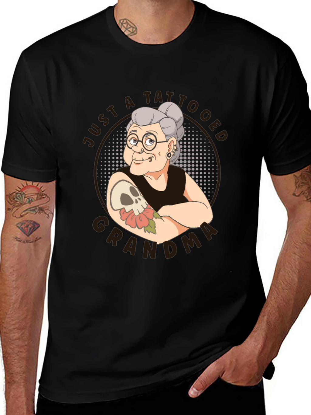 Tattooed Grandma T-Shirt - Funny Graphic Tee