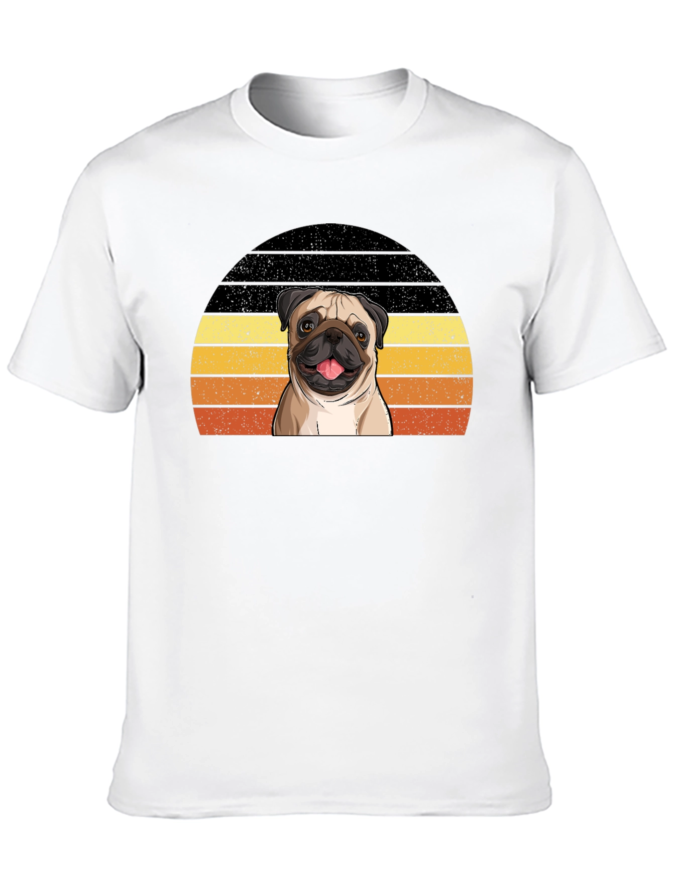 Pug Sunset T-Shirt - Cute Dog Graphic Tee