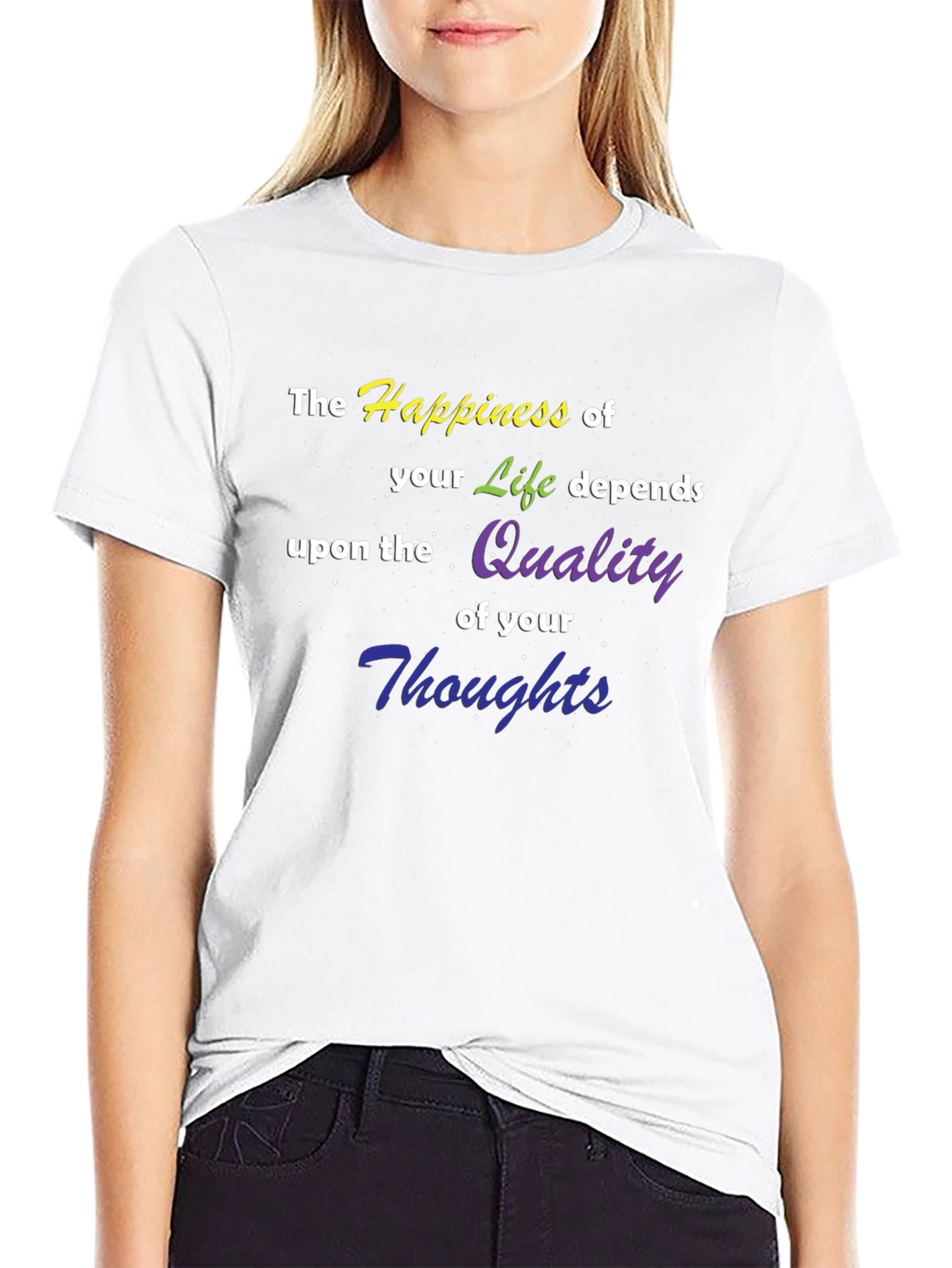 Happiness of Life T-Shirt - Quality Thoughts Graphic Tee