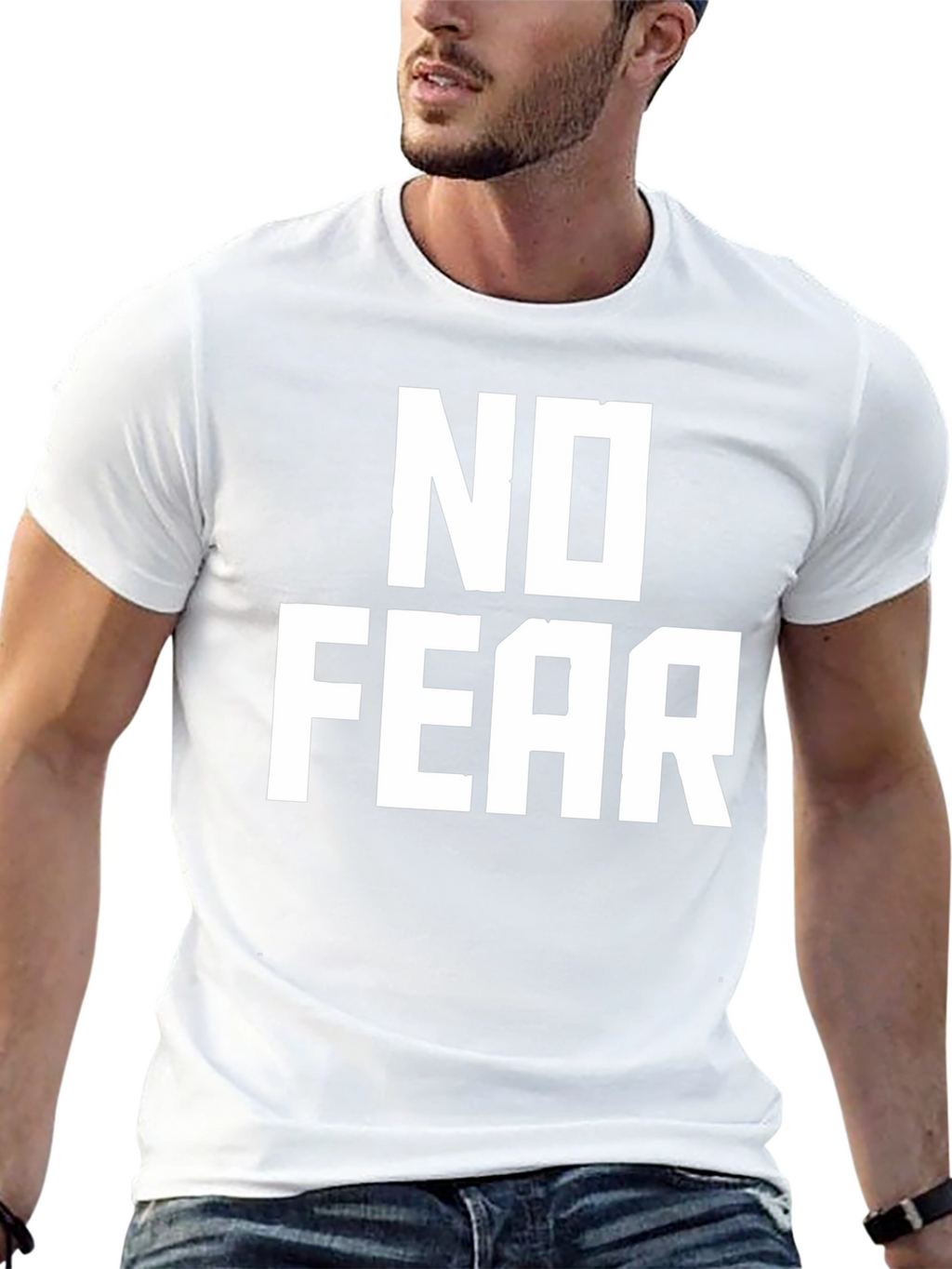 No Fear Graphic Print Black T-Shirt