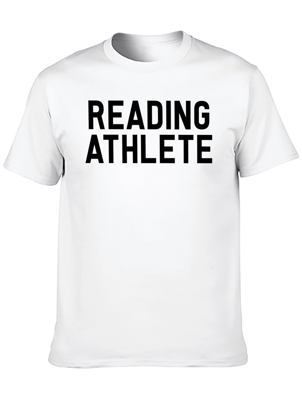 Reading Athlete Graphic Tee - Black Crew Neck Shirt