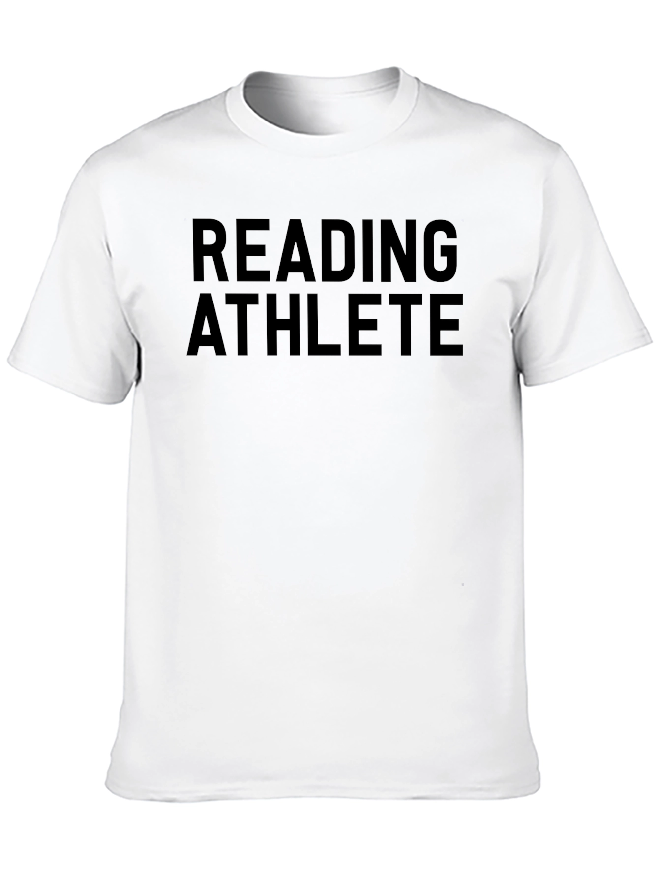 Reading Athlete Graphic Tee - Black Crew Neck Shirt