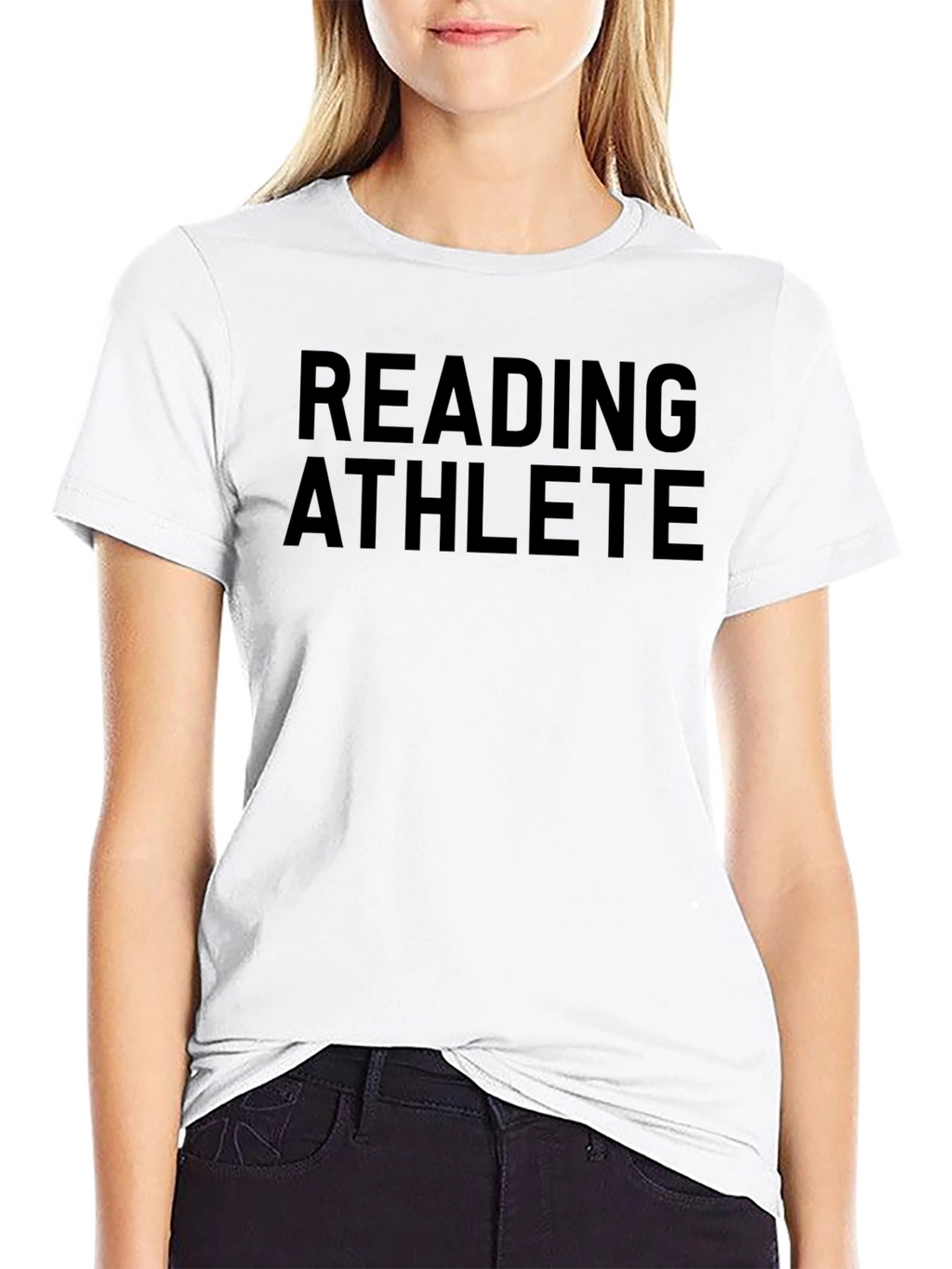 Reading Athlete Graphic Tee - Black Crew Neck Shirt