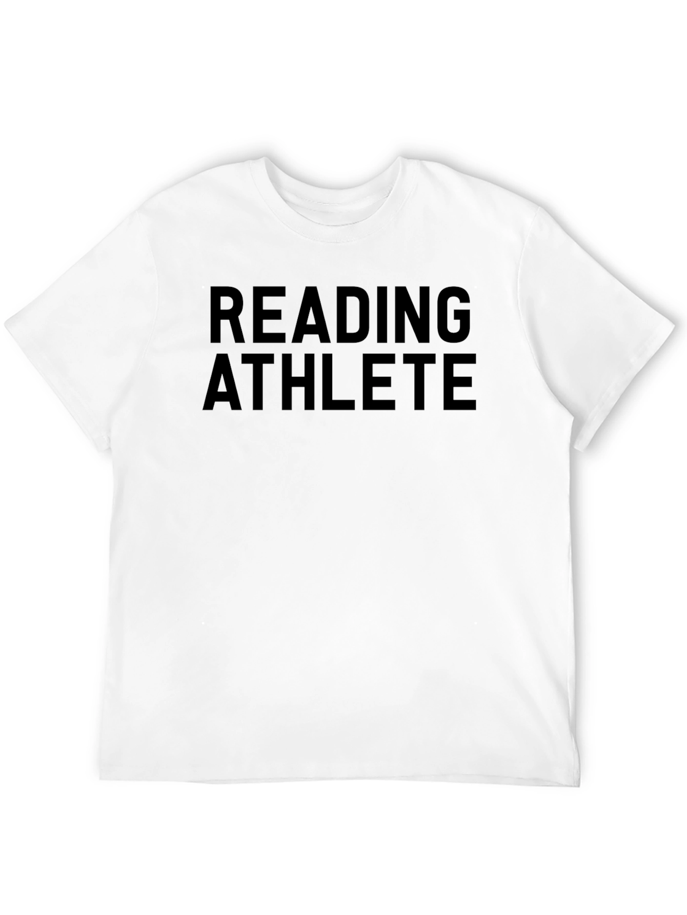 Reading Athlete Graphic Tee - Black Crew Neck Shirt