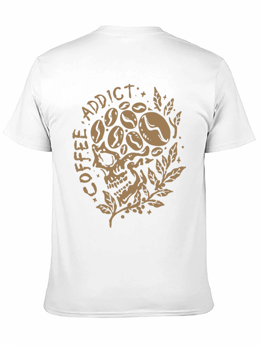 Coffee Addict Skull Graphic T-Shirt