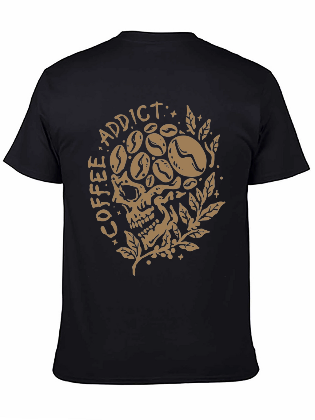Coffee Addict Skull Graphic T-Shirt